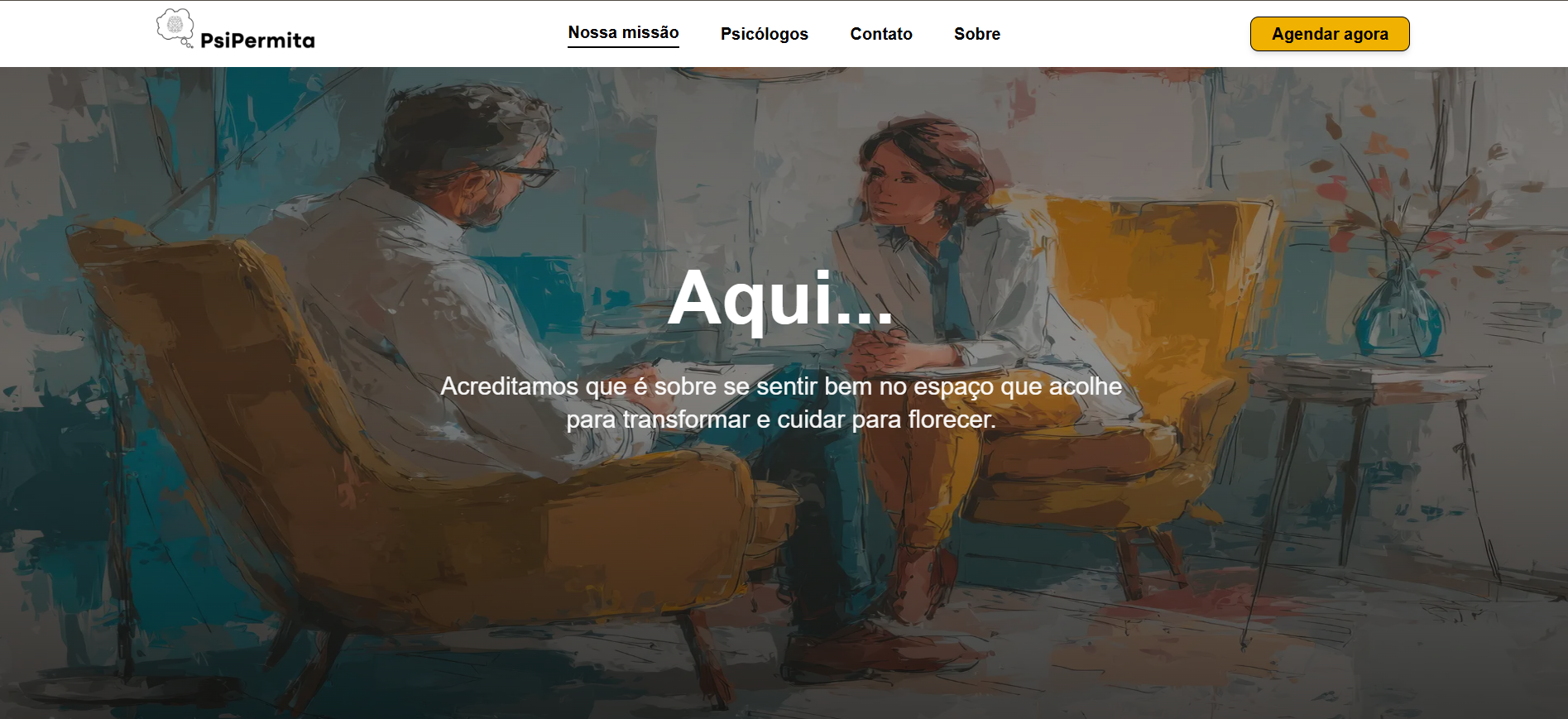 Projeto Psi Permita - Interface responsiva